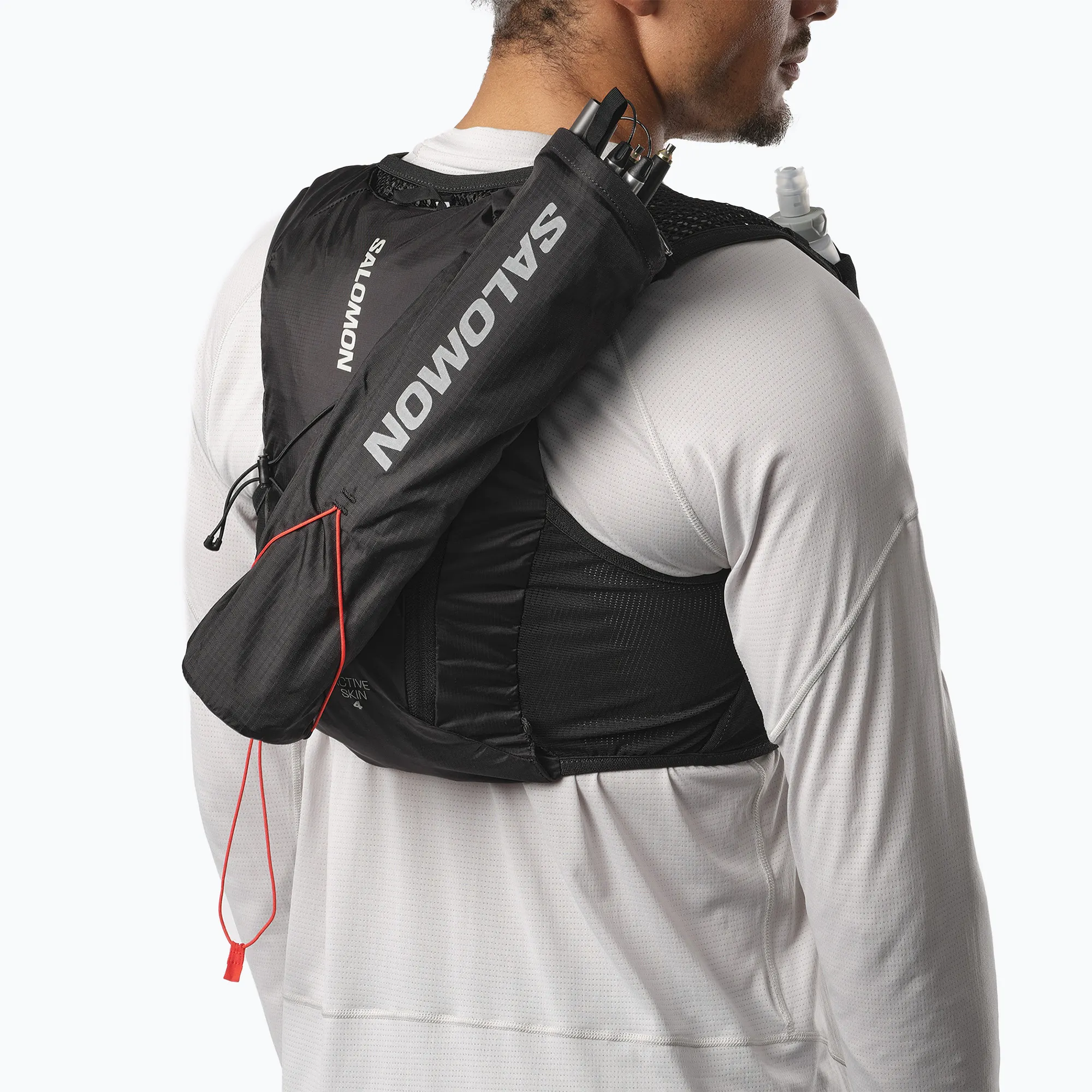 Kamizelka do biegania Salomon Active Skin 4 Set black/metal - obrazek 6